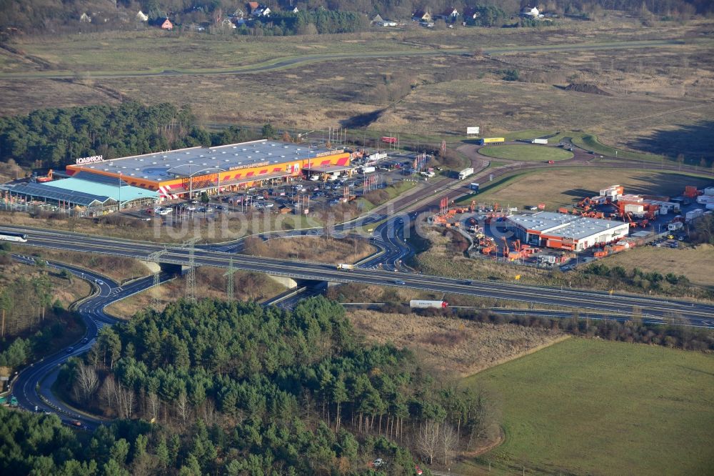 Luftaufnahme Ludwigsfelde - Gewerbegebiet Brandenburg Park in Ludwigsfelde im Bundesland Brandenburg