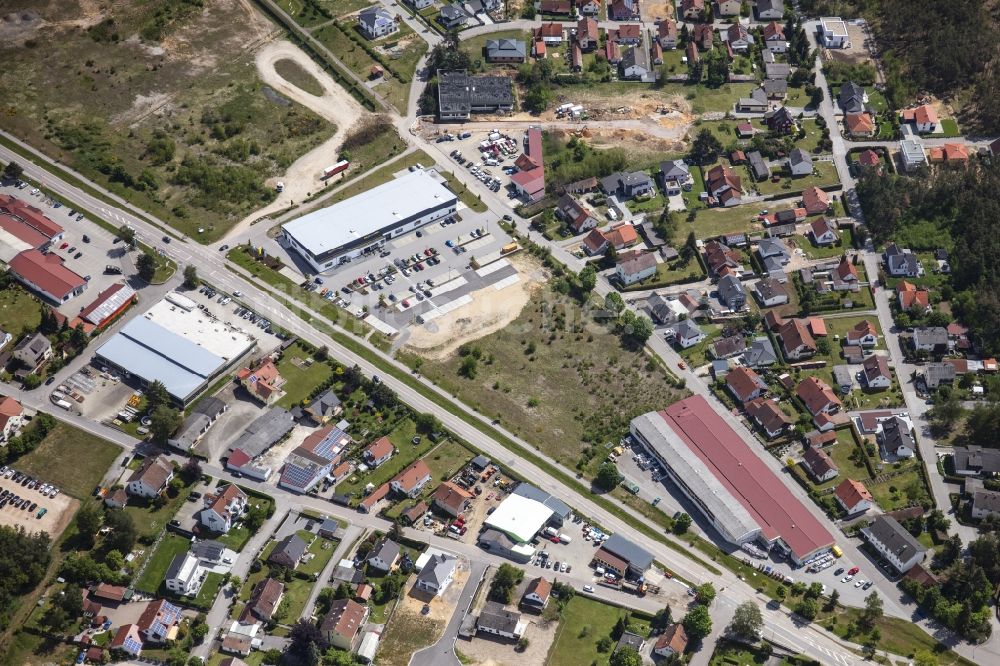 Luftbild Nittenau - Gewerbegebiet Brucker Straße - Industriestraße in Nittenau im Bundesland Bayern, Deutschland