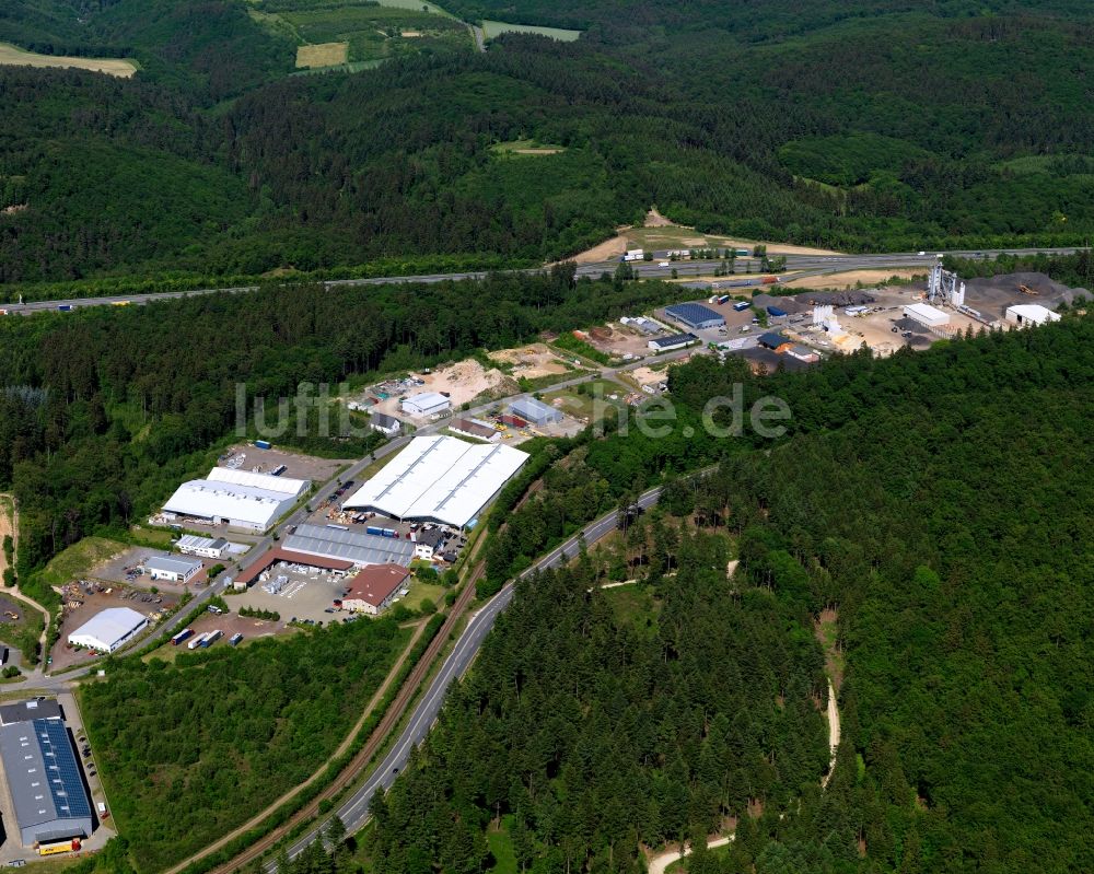 Buchholz, Boppard aus der Vogelperspektive: Gewerbegebiet in Buchholz, Boppard im Bundesland Rheinland-Pfalz