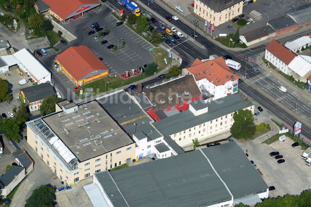 Luftbild Berlin - Gewerbegebiet Chemnitzer Straße Ecke Alt Mahlsdorf in Berlin