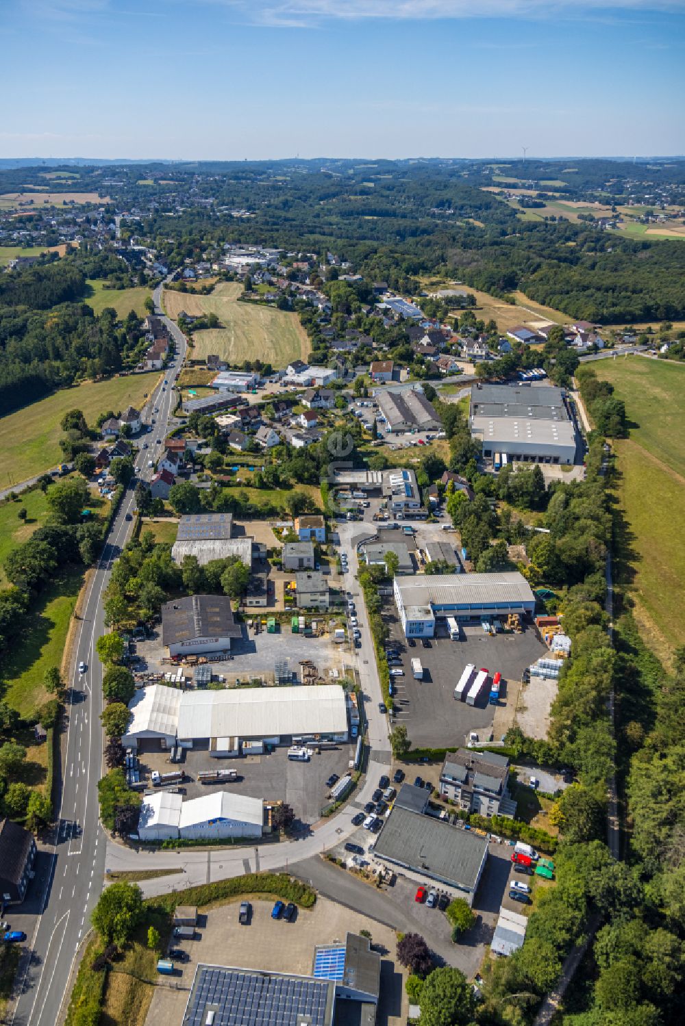 Luftaufnahme Dellwig - Gewerbegebiet in Dellwig im Bundesland Nordrhein-Westfalen, Deutschland