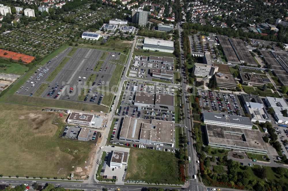 Luftbild Mainz - Gewerbegebiet und Dienstleistungszentrum mit der Automeile in der Oberstadt in Mainz im Bundesland Rheinland-Pfalz