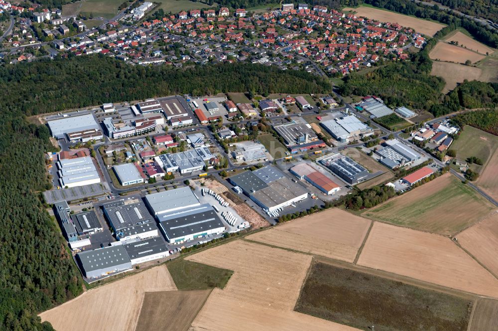 Luftaufnahme Marktheidenfeld - Gewerbegebiet Dillberg in Marktheidenfeld im Bundesland Bayern, Deutschland