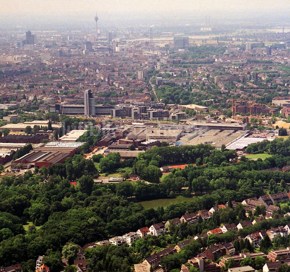 Düsseldorf aus der Vogelperspektive: Gewerbegebiet in Düsseldorf Flingern im Bundesland Nordrhein-Westfalen