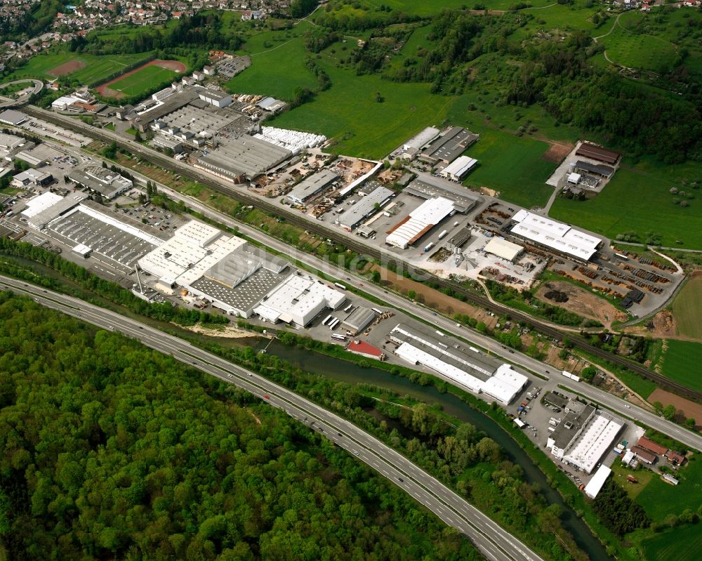 Luftbild Ebersbach an der Fils - Gewerbegebiet in Ebersbach an der Fils im Bundesland Baden-Württemberg, Deutschland