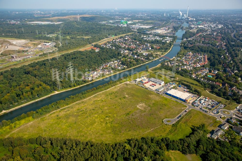 Herne von oben - Gewerbegebiet der EconoDOM GmbH, der Euro-fracht GmbH und der Kneisler & Partner Unternehmensberatung GmbH in Herne im Bundesland Nordrhein-Westfalen