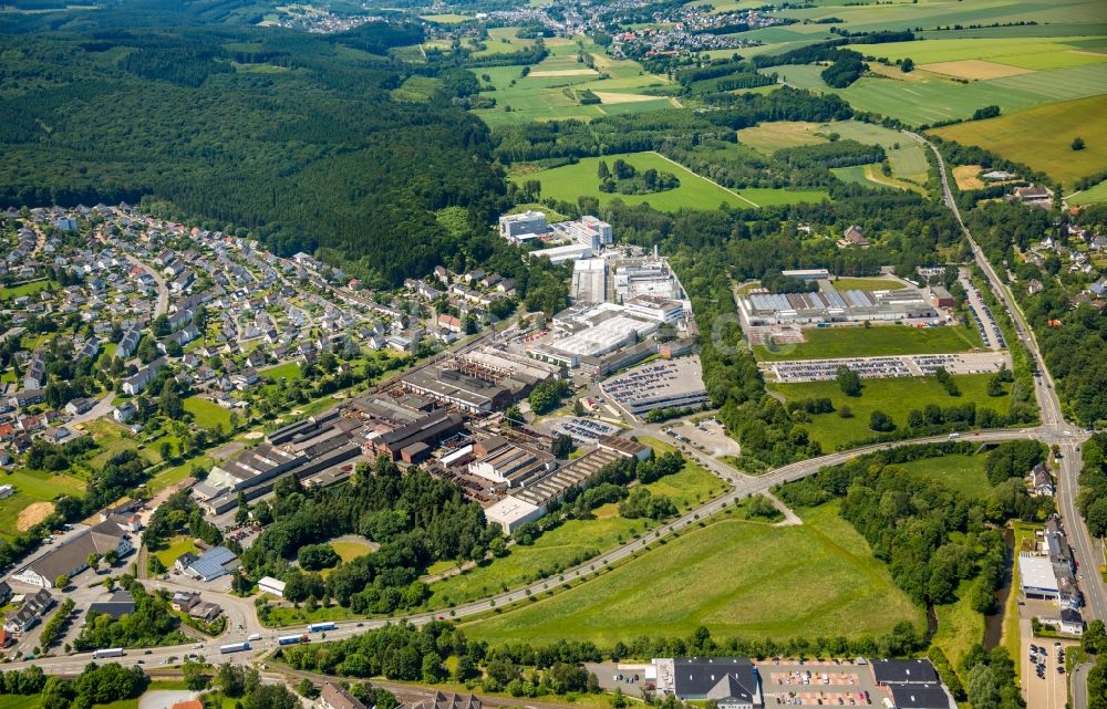 Luftbild Warstein - Gewerbegebiet an der Emil-Siepmann-Straße in Warstein im Bundesland Nordrhein-Westfalen