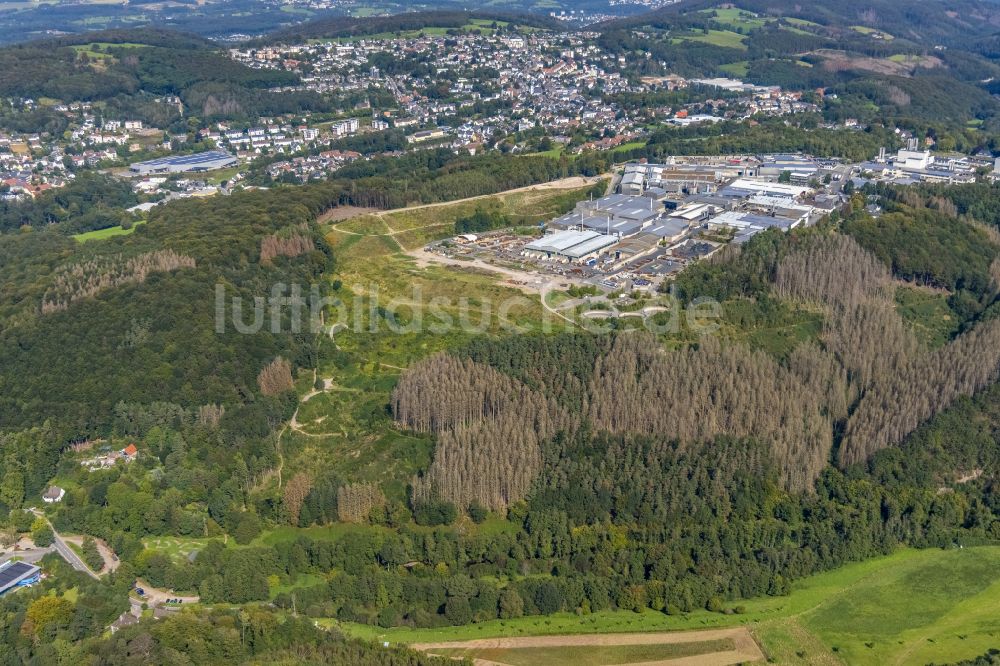 Ennepetal aus der Vogelperspektive: Gewerbegebiet in Ennepetal im Bundesland Nordrhein-Westfalen, Deutschland