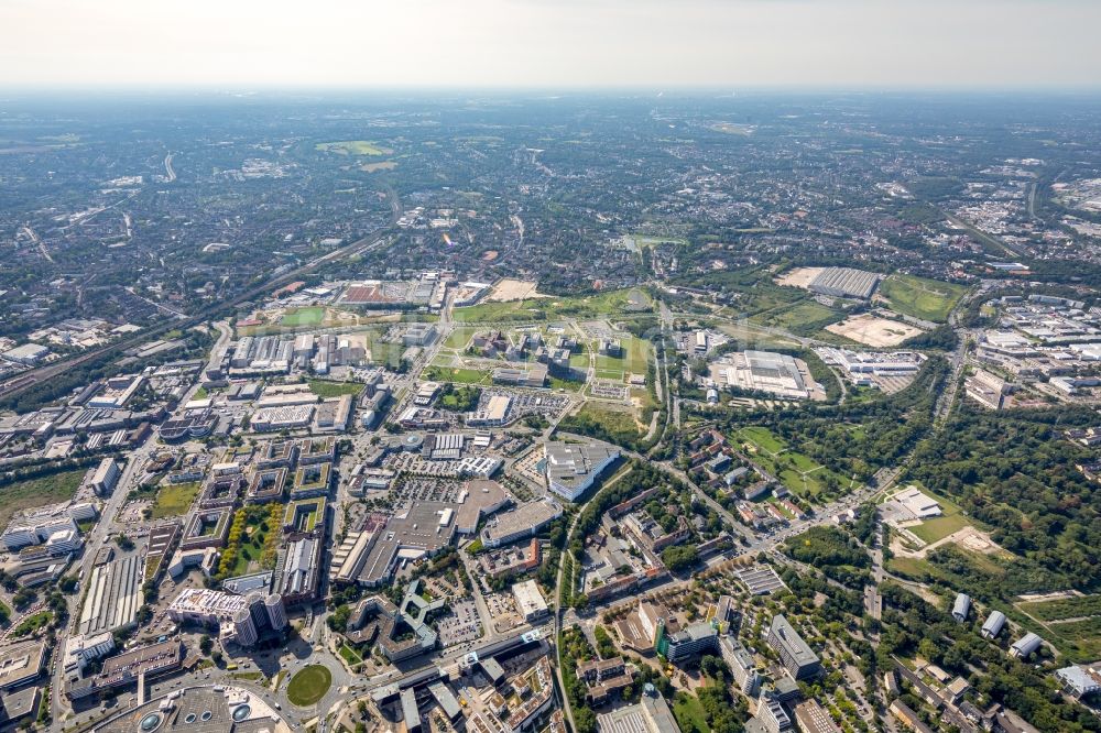 Essen aus der Vogelperspektive: Gewerbegebiet entlang der Altendorfer Straße in Essen im Bundesland Nordrhein-Westfalen, Deutschland