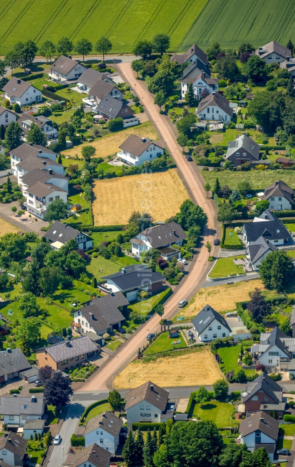 Luftbild Warstein - Gewerbegebiet entlang der Belecker Landstraße in Warstein im Bundesland Nordrhein-Westfalen