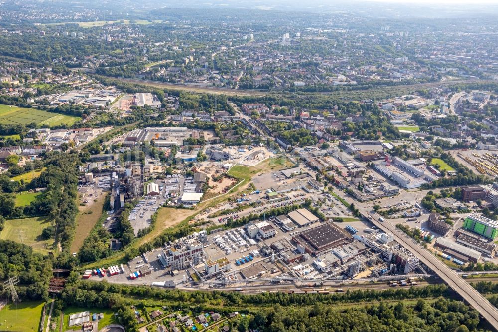 Luftaufnahme Essen - Gewerbegebiet entlang der Herzogstraße in Essen im Bundesland Nordrhein-Westfalen, Deutschland