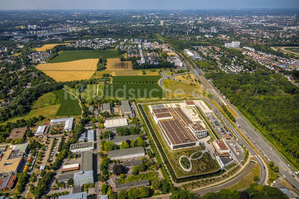 Dortmund aus der Vogelperspektive: Gewerbegebiet entlang der Marsbruchstraße in Dortmund im Bundesland Nordrhein-Westfalen, Deutschland