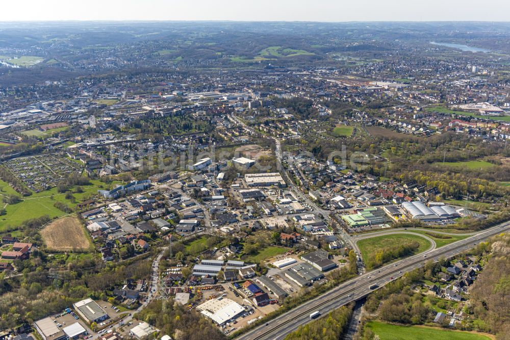 Luftbild Wullen - Gewerbegebiet entlang der Pferdebachstraße und Liegnitzer Straße in Wullen im Bundesland Nordrhein-Westfalen, Deutschland