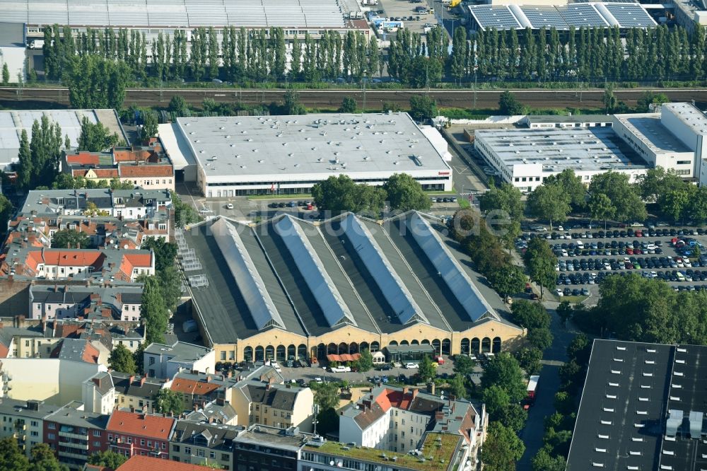 Berlin von oben - Gewerbegebiet entlang der Sickingenstraße in Berlin, Deutschland