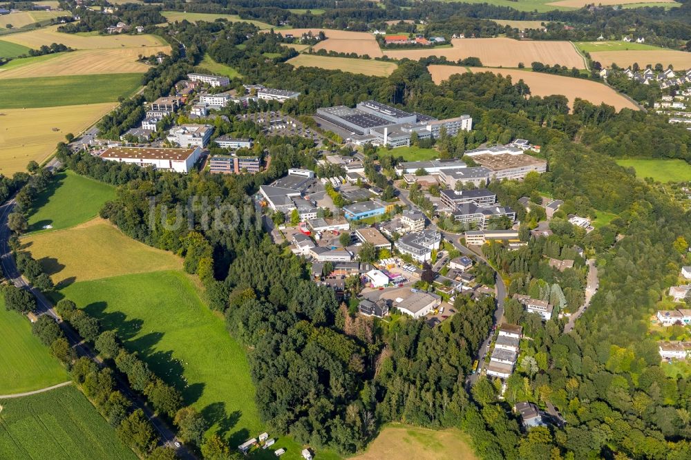 Essen aus der Vogelperspektive: Gewerbegebiet entlang der Straße Im Teelbruch in Essen im Bundesland Nordrhein-Westfalen, Deutschland