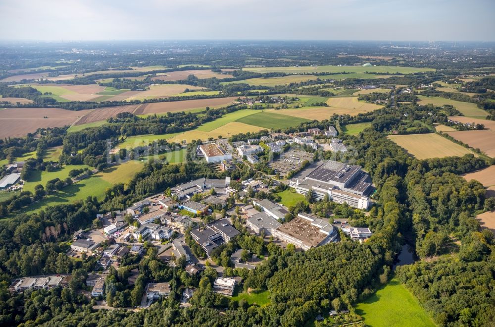 Luftaufnahme Umstand - Gewerbegebiet entlang der Straße Im Teelbruch in Essen im Bundesland Nordrhein-Westfalen, Deutschland