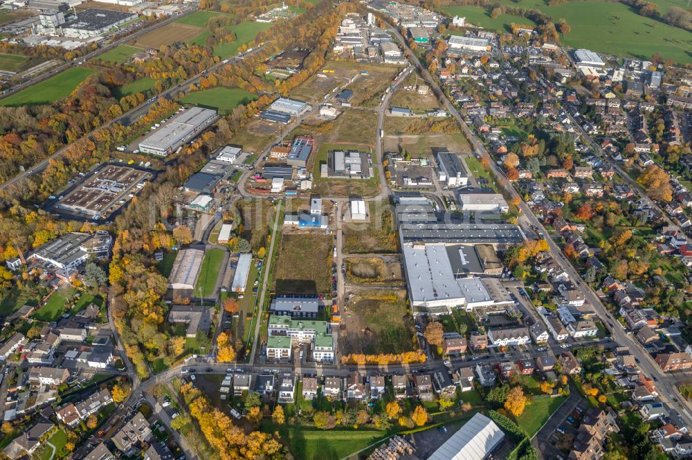 Luftaufnahme Aachen - Gewerbegebiet Im Erdbeerfeld im Ortsteil Brand in Aachen im Bundesland Nordrhein-Westfalen, Deutschland