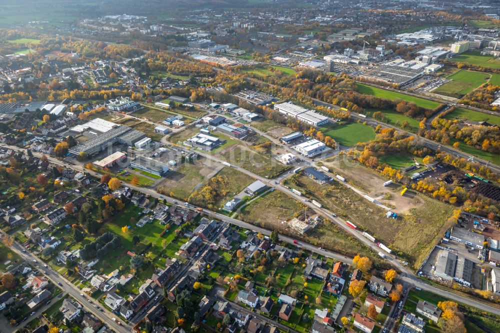 Luftaufnahme Aachen - Gewerbegebiet Im Erdbeerfeld im Ortsteil Brand in Aachen im Bundesland Nordrhein-Westfalen, Deutschland