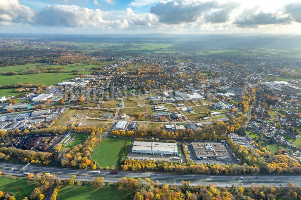 Aachen von oben - Gewerbegebiet Im Erdbeerfeld im Ortsteil Brand in Aachen im Bundesland Nordrhein-Westfalen, Deutschland