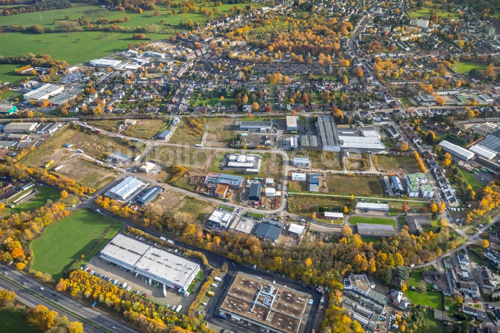 Aachen aus der Vogelperspektive: Gewerbegebiet Im Erdbeerfeld im Ortsteil Brand in Aachen im Bundesland Nordrhein-Westfalen, Deutschland