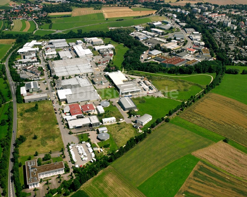 Eschenbach aus der Vogelperspektive: Gewerbegebiet in Eschenbach im Bundesland Baden-Württemberg, Deutschland