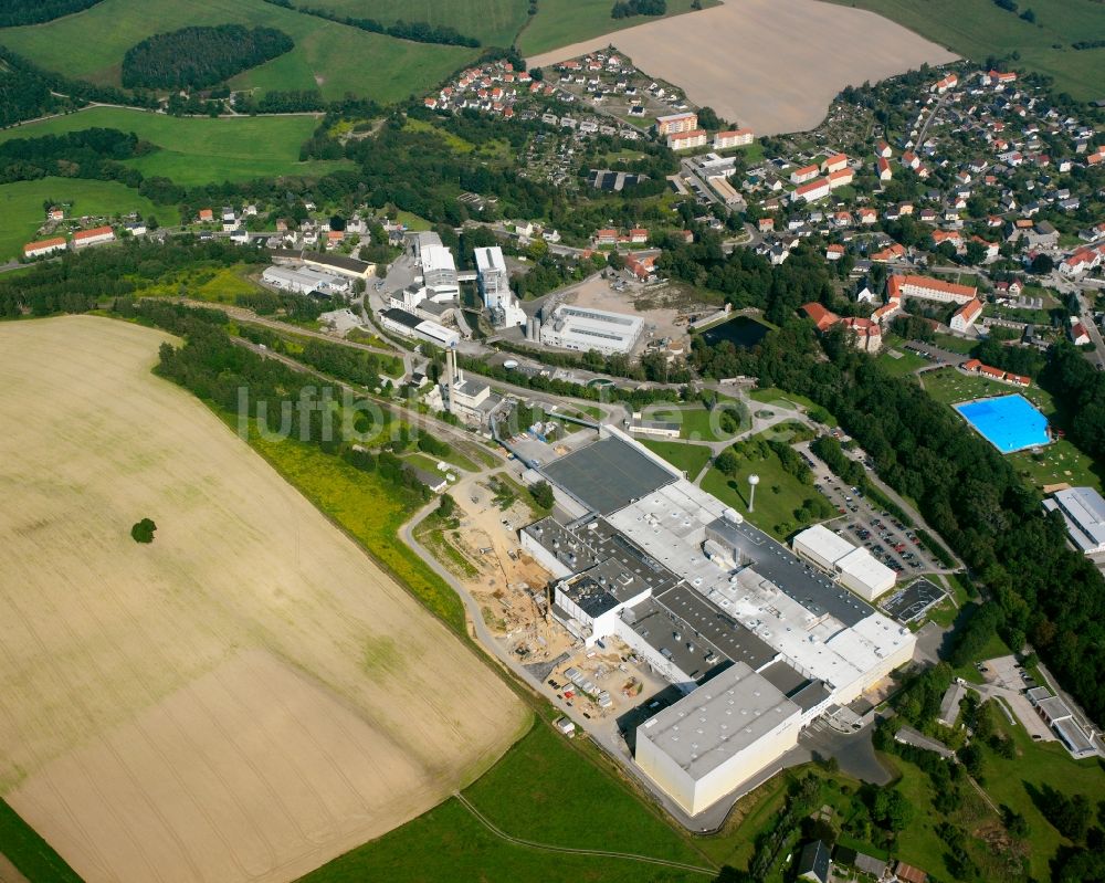 Weißenborn/Erzgebirge aus der Vogelperspektive: Gewerbegebiet an der Fabrikstraße in Weißenborn/Erzgebirge im Bundesland Sachsen, Deutschland