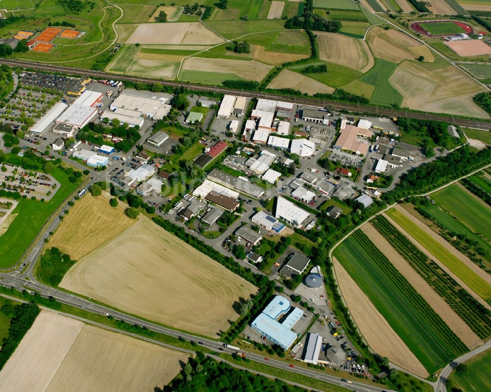 Luftaufnahme Bühl - Gewerbegebiet am Feld in Bühl im Bundesland Baden-Württemberg, Deutschland