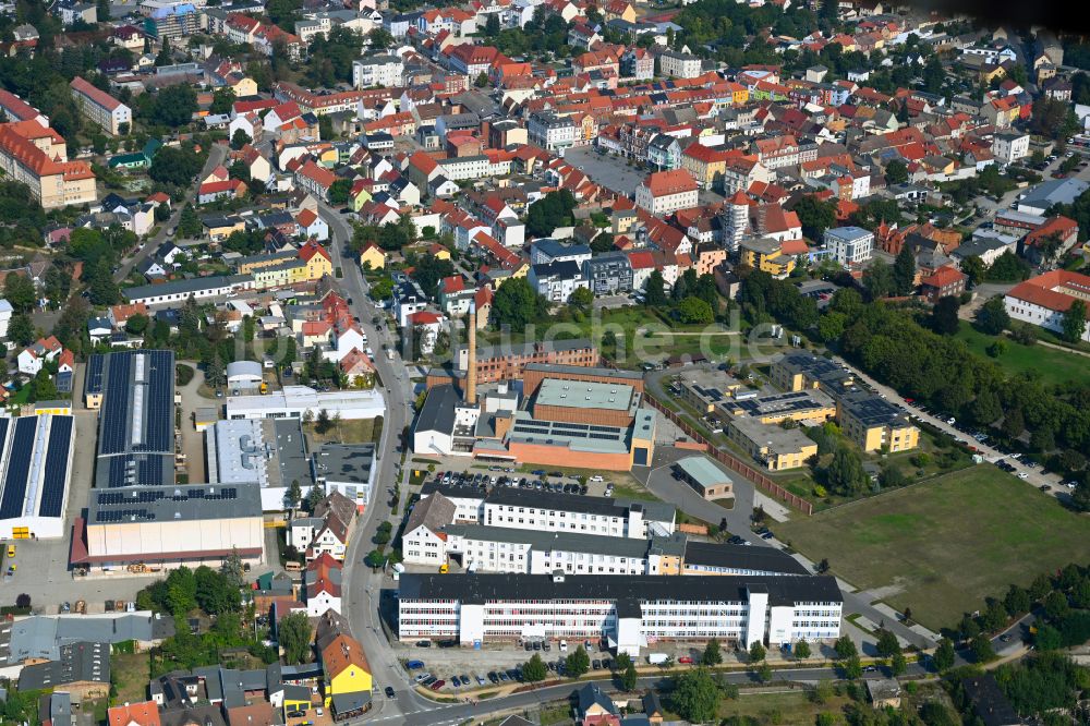 Finsterwalde von oben - Gewerbegebiet in Finsterwalde im Bundesland Brandenburg, Deutschland