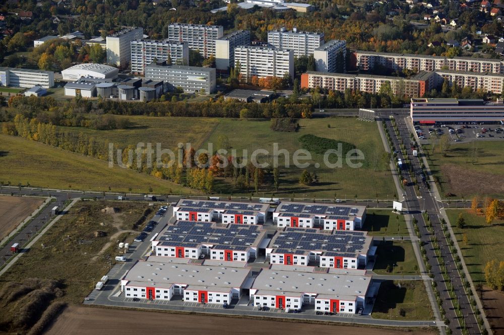 Luftbild Berlin - Gewerbegebiet und Firmenansiedlung Business Park Berlin als Bestandteil des Flughafenkonzepts BER im Süden von Berlin