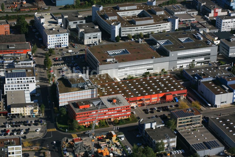 Luftbild Reinach - Gewerbegebiet mit Firmengelände der Flowtec in Reinach in Basel-Landschaft, Schweiz