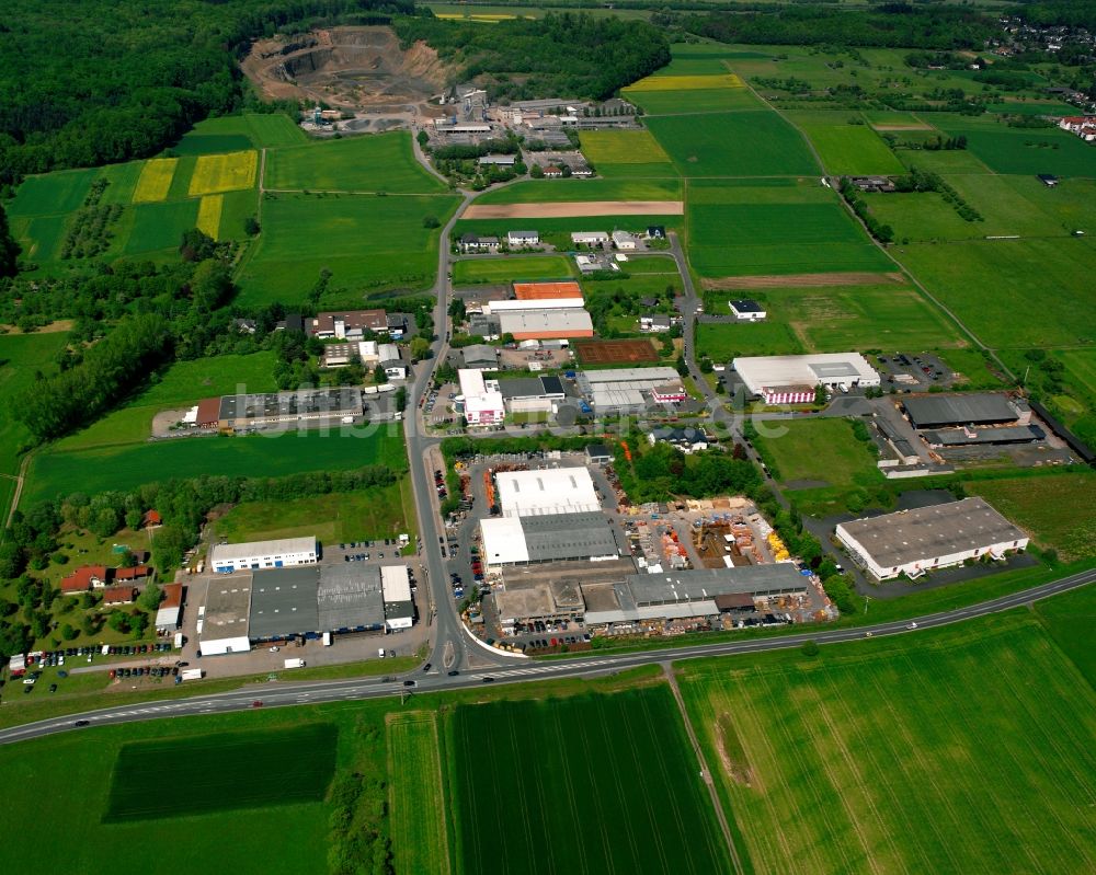 Luftbild Alten-Buseck - Gewerbegebiet am Flößerweg in Alten-Buseck im Bundesland Hessen, Deutschland