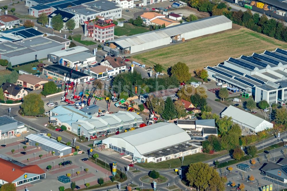 Endingen am Kaiserstuhl aus der Vogelperspektive: Gewerbegebiet an der Forchheimer Strasse in Endingen am Kaiserstuhl im Bundesland Baden-Württemberg, Deutschland