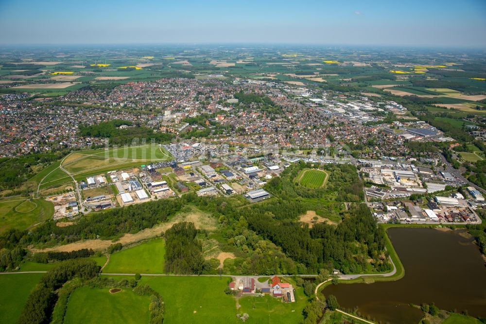 Luftaufnahme Hamm - Gewerbegebiet An den Fördertürmen in Hamm im Bundesland Nordrhein-Westfalen