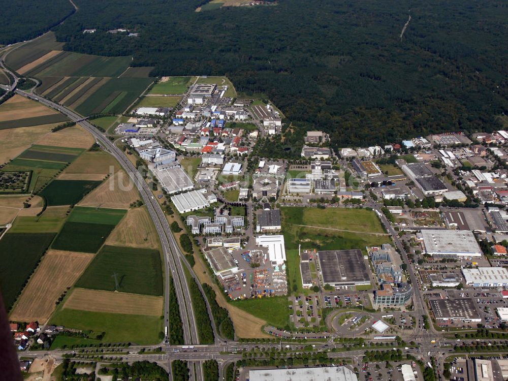 Freiburg von oben - Gewerbegebiet Freiburg