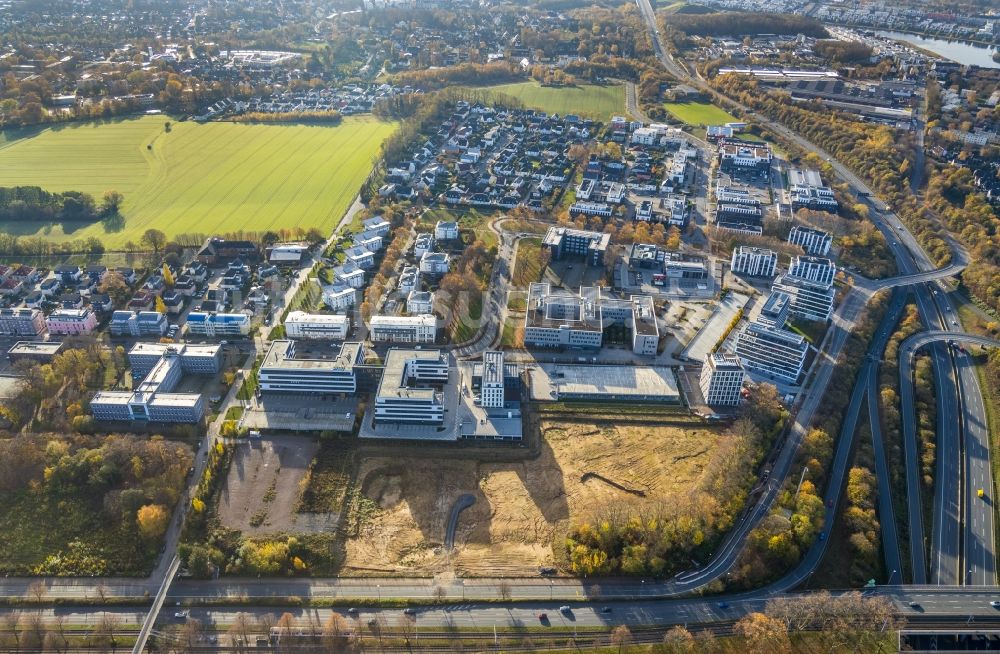 Luftaufnahme Dortmund - Gewerbegebiet an der Freie-Vogel-Straße - Stockholmer Allee - Lissaboner Allee in Dortmund im Bundesland Nordrhein-Westfalen, Deutschland