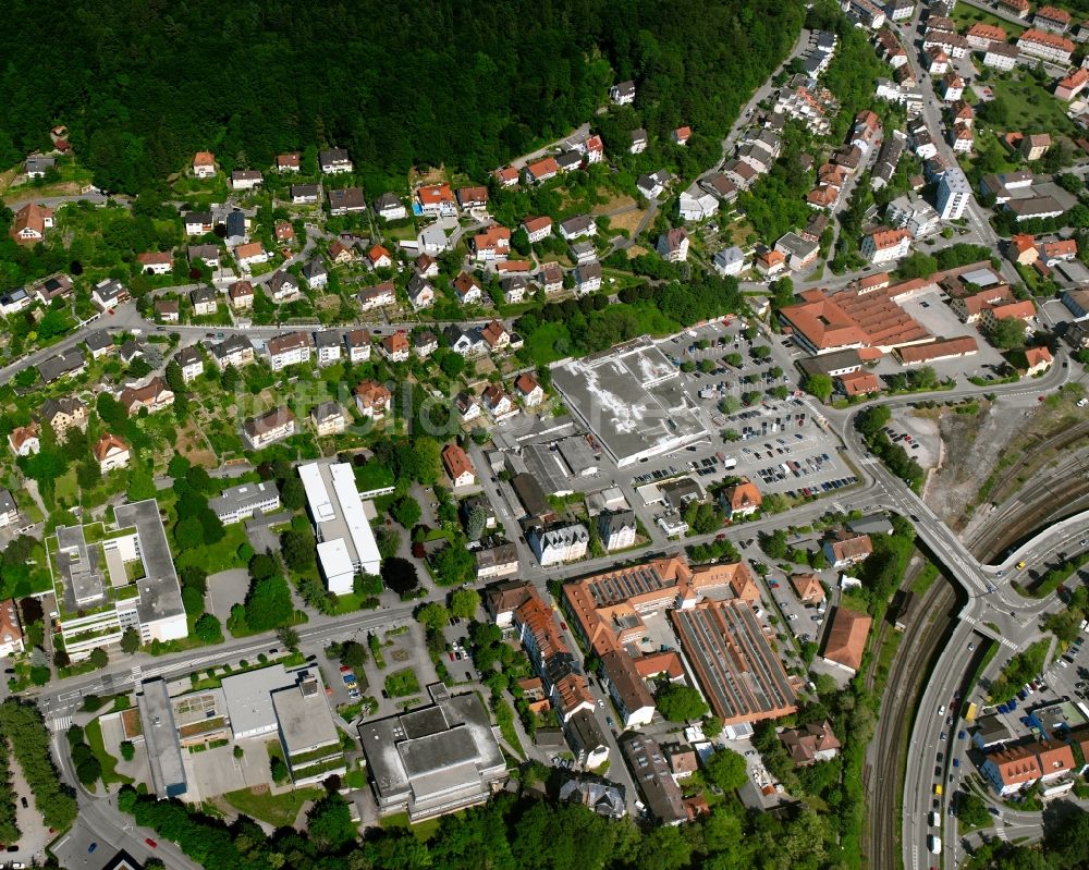 Luftaufnahme Waldshut-Tiengen - Gewerbegebiet an der Friedrichstraße in Waldshut-Tiengen im Bundesland Baden-Württemberg, Deutschland