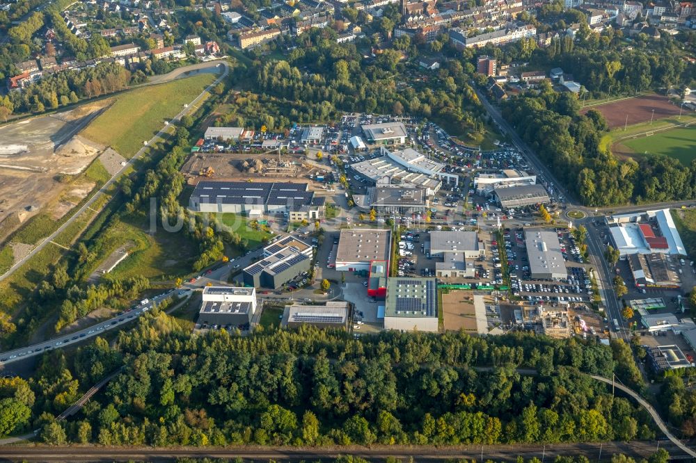 Luftaufnahme Bochum - Gewerbegebiet an der Gahlenschen Straße/Ecke Porschestraße in Bochum im Bundesland Nordrhein-Westfalen, Deutschland