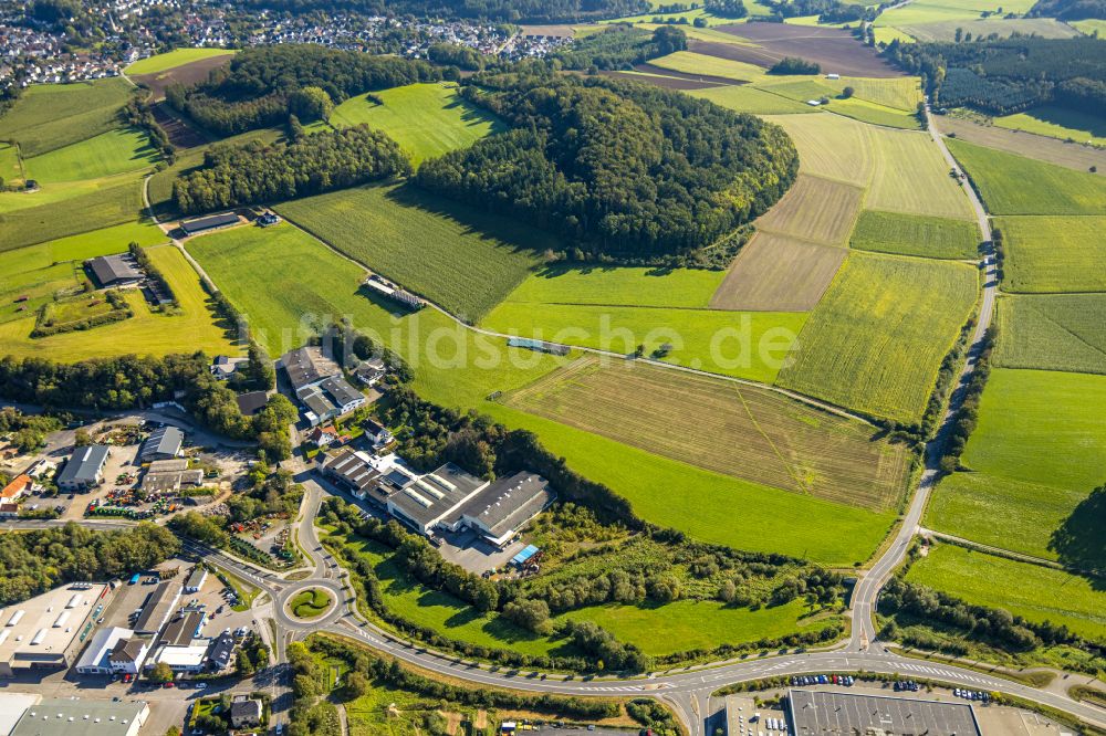 Garbecker Hammer aus der Vogelperspektive: Gewerbegebiet in Garbecker Hammer im Bundesland Nordrhein-Westfalen, Deutschland