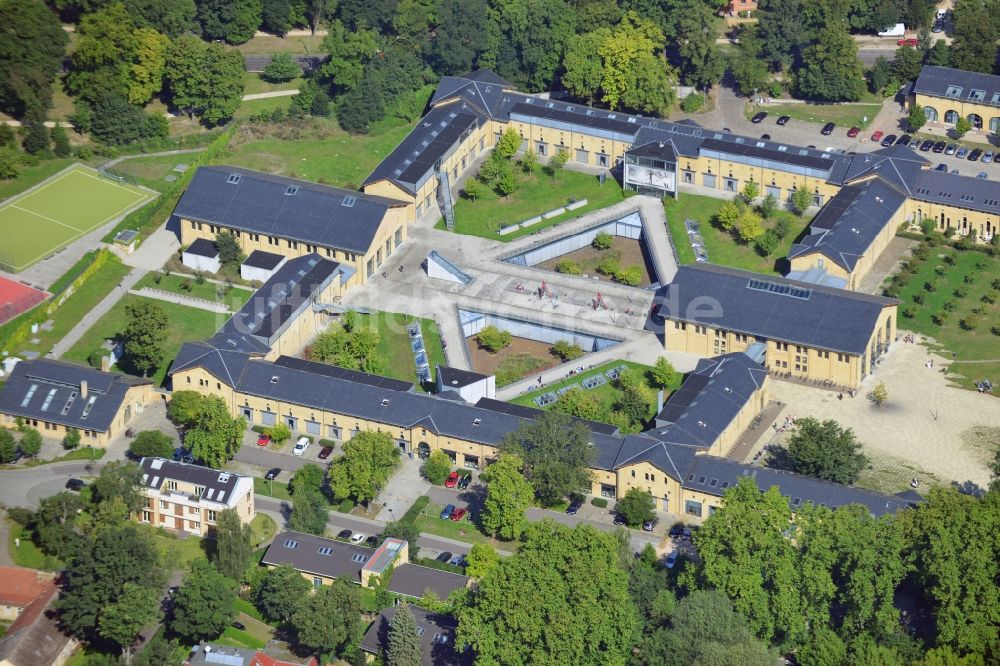 Potsdam von oben - Gewerbegebiet Garde-Ulanen-Kaserne in der Jägervorstadt in Potsdam im Bundesland Brandenburg