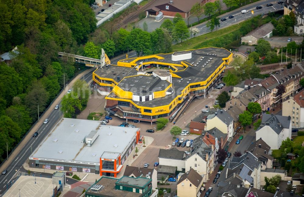 Luftbild Ennepetal - Gewerbegebiet Gasstraße - Neustraße mit gelben Haus Ennepetal in Ennepetal im Bundesland Nordrhein-Westfalen