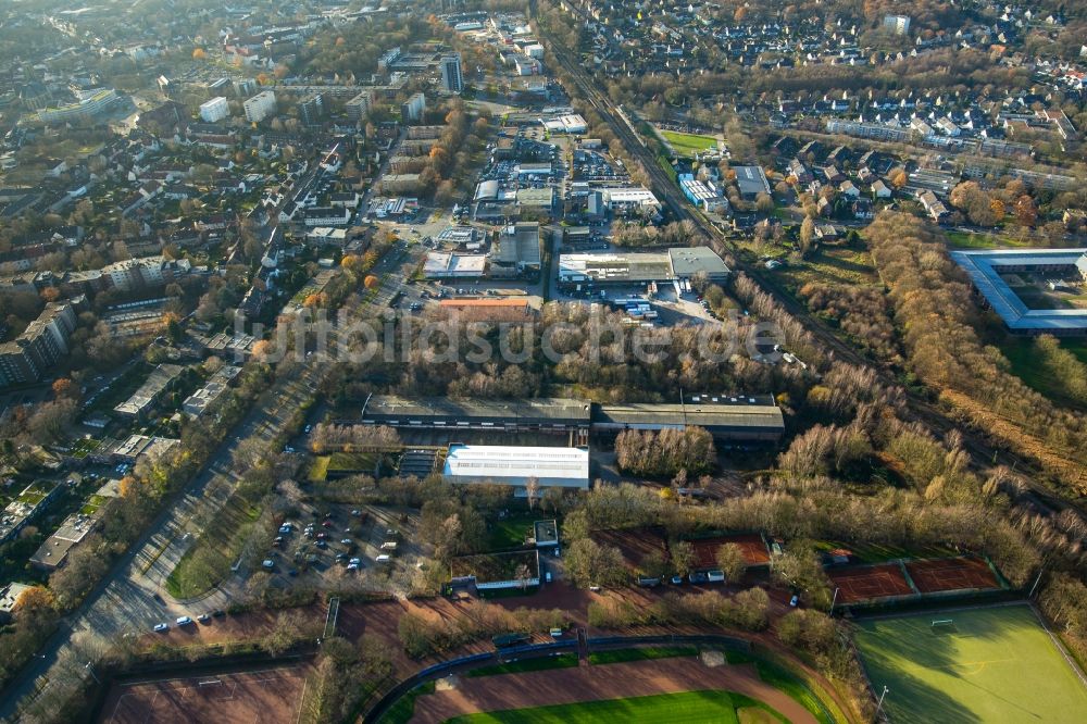 Gelsenkirchen aus der Vogelperspektive: Gewerbegebiet in Gelsenkirchen-Buer im Bundesland Nordrhein-Westfalen