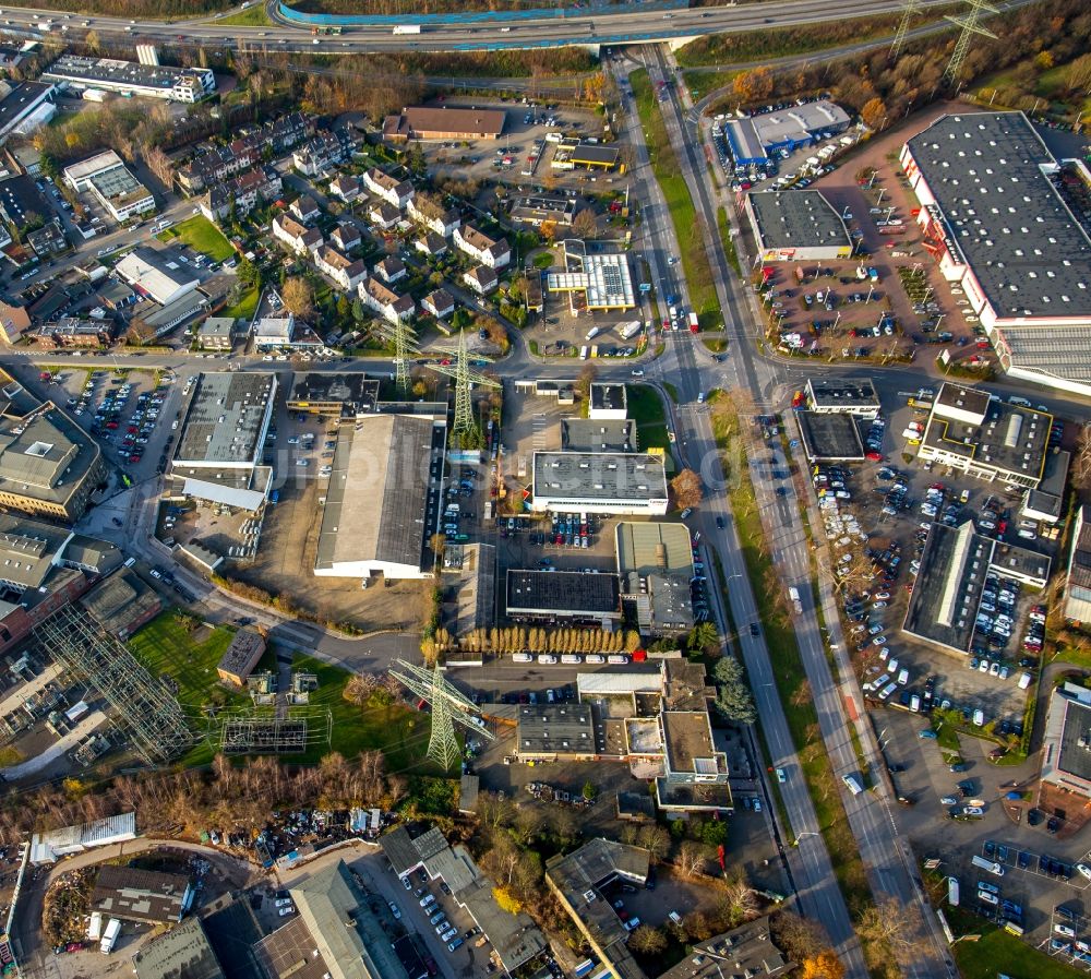 Gelsenkirchen aus der Vogelperspektive: Gewerbegebiet in Gelsenkirchen im Bundesland Nordrhein-Westfalen