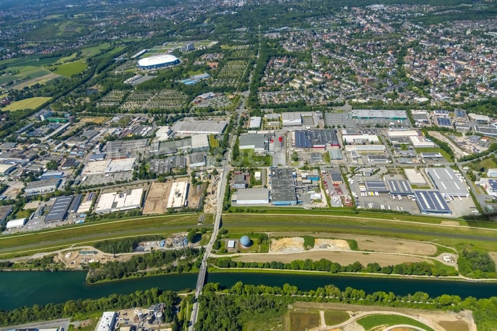 Gelsenkirchen von oben - Gewerbegebiet in Gelsenkirchen im Bundesland Nordrhein-Westfalen, Deutschland