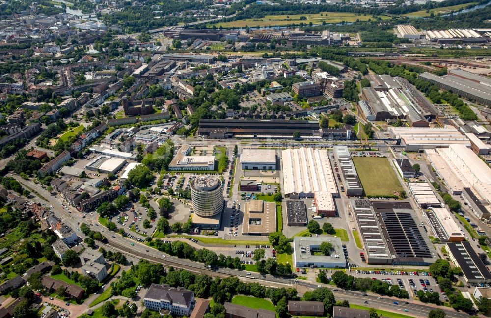 Luftaufnahme Mülheim an der Ruhr - Gewerbegebiet GENEBA Industriepark in Mülheim an der Ruhr im Bundesland Nordrhein-Westfalen