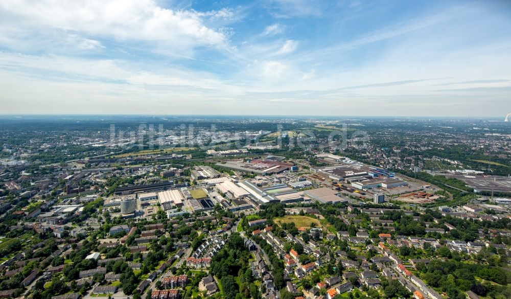 Luftbild Mülheim an der Ruhr - Gewerbegebiet GENEBA Industriepark in Mülheim an der Ruhr im Bundesland Nordrhein-Westfalen