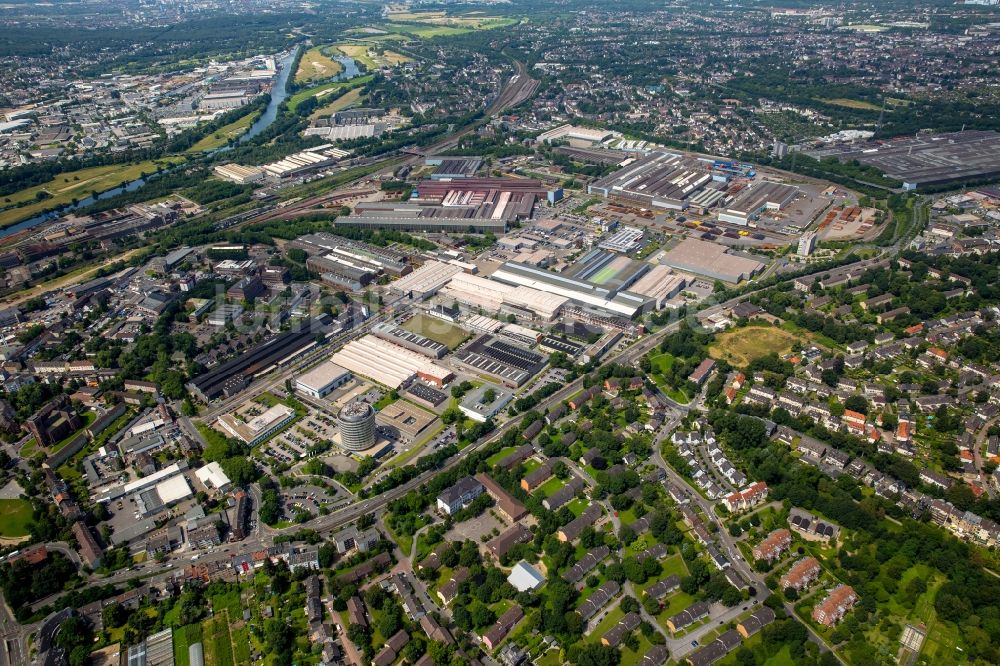 Mülheim an der Ruhr von oben - Gewerbegebiet GENEBA Industriepark in Mülheim an der Ruhr im Bundesland Nordrhein-Westfalen