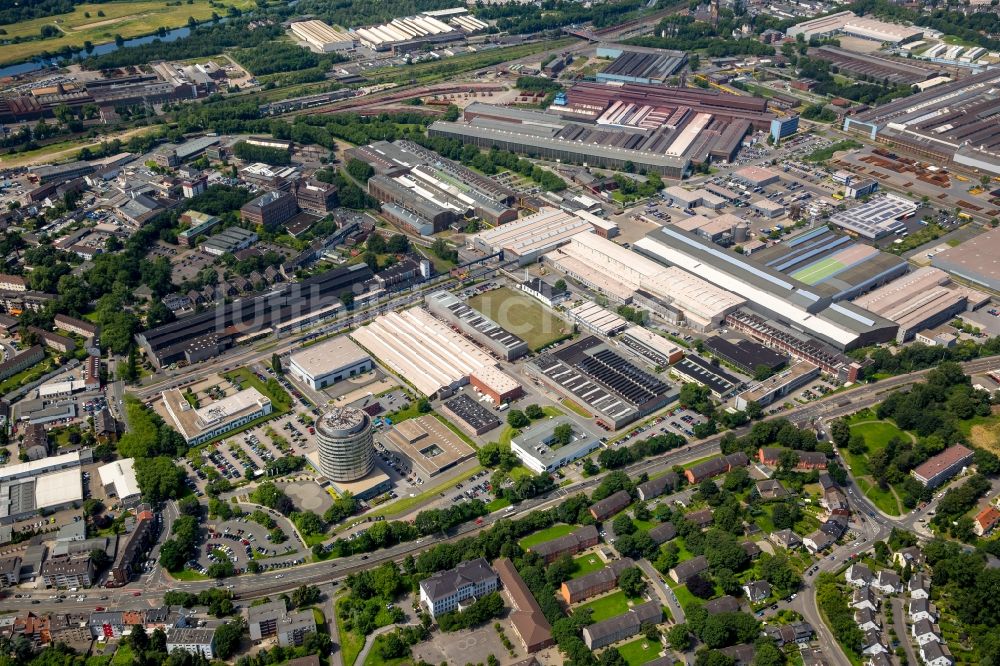 Mülheim an der Ruhr aus der Vogelperspektive: Gewerbegebiet GENEBA Industriepark in Mülheim an der Ruhr im Bundesland Nordrhein-Westfalen