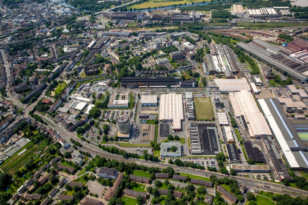 Luftbild Mülheim an der Ruhr - Gewerbegebiet GENEBA Industriepark in Mülheim an der Ruhr im Bundesland Nordrhein-Westfalen