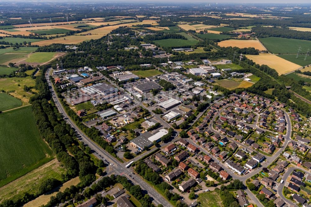 Luftbild Ahlen - Gewerbegebiet Gewerbegebiet Kleinwellenfeld in Ahlen im Bundesland Nordrhein-Westfalen, Deutschland