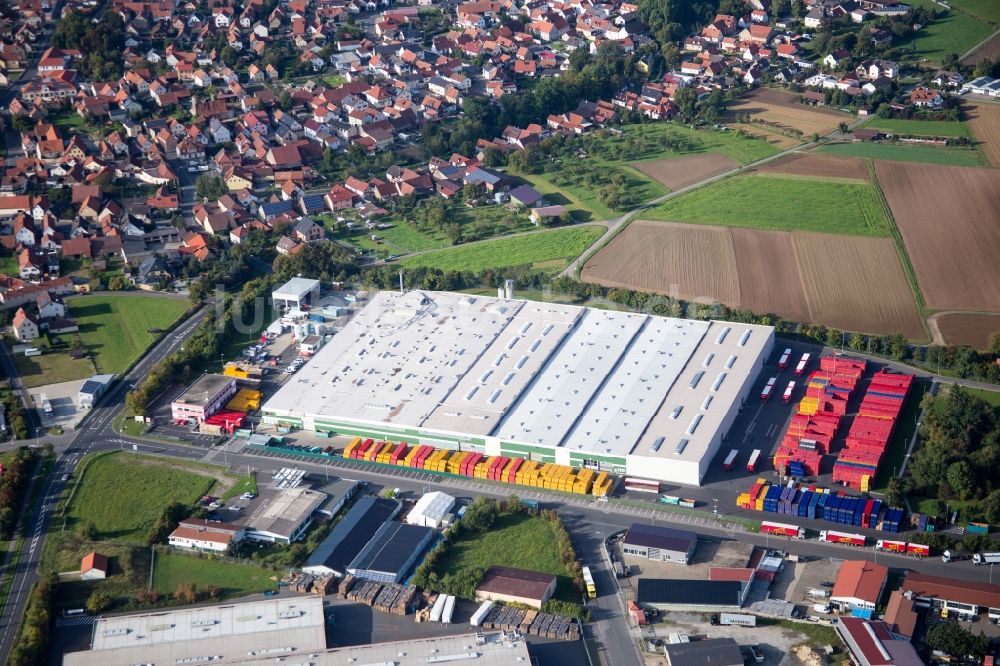 Knetzgau von oben - Gewerbegebiet Gewerbegebiet An der Siechkapelle in Knetzgau im Bundesland Bayern, Deutschland